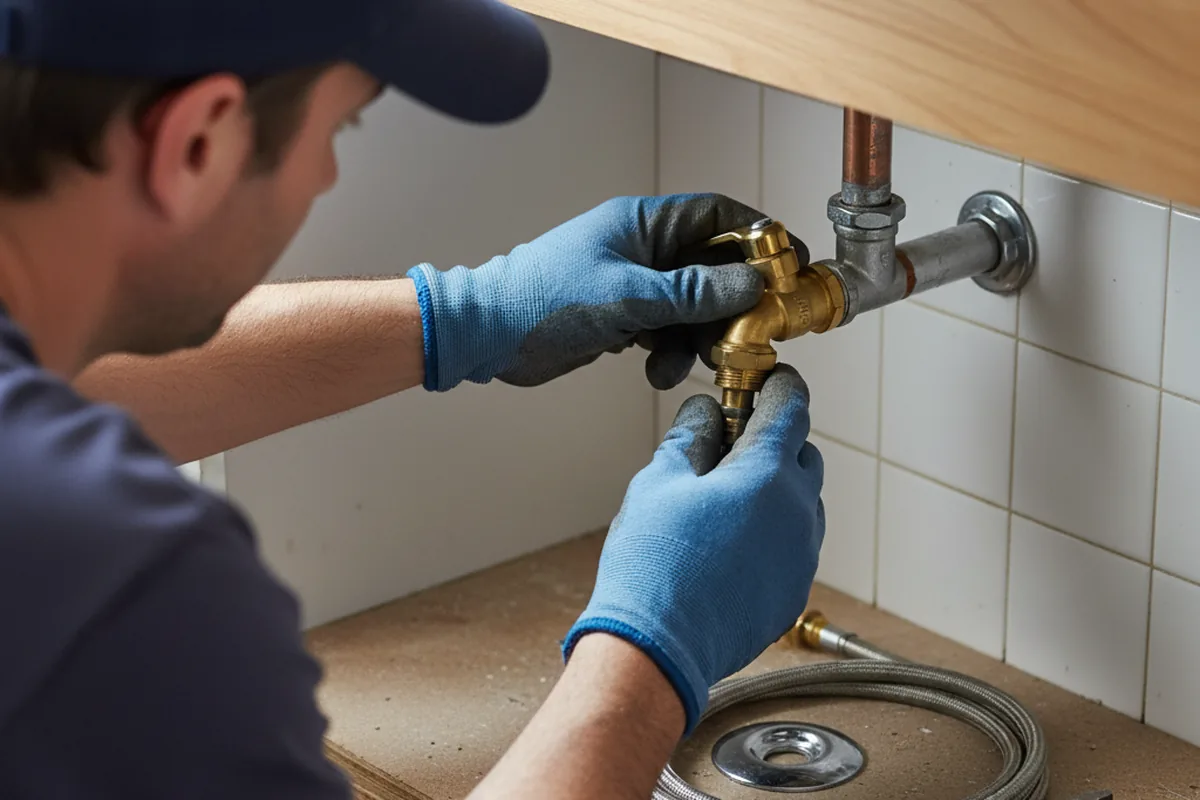 Shutoff valve and fitting work during Faucet and Fixture Repair in La Jolla